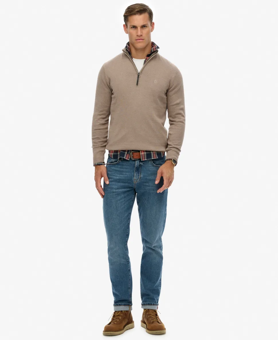 Essentials Cotton Half Zip Jumper
