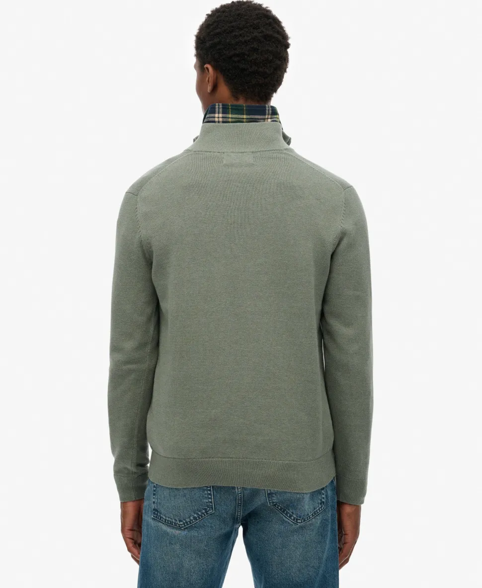 Essentials Cotton Half Zip Jumper