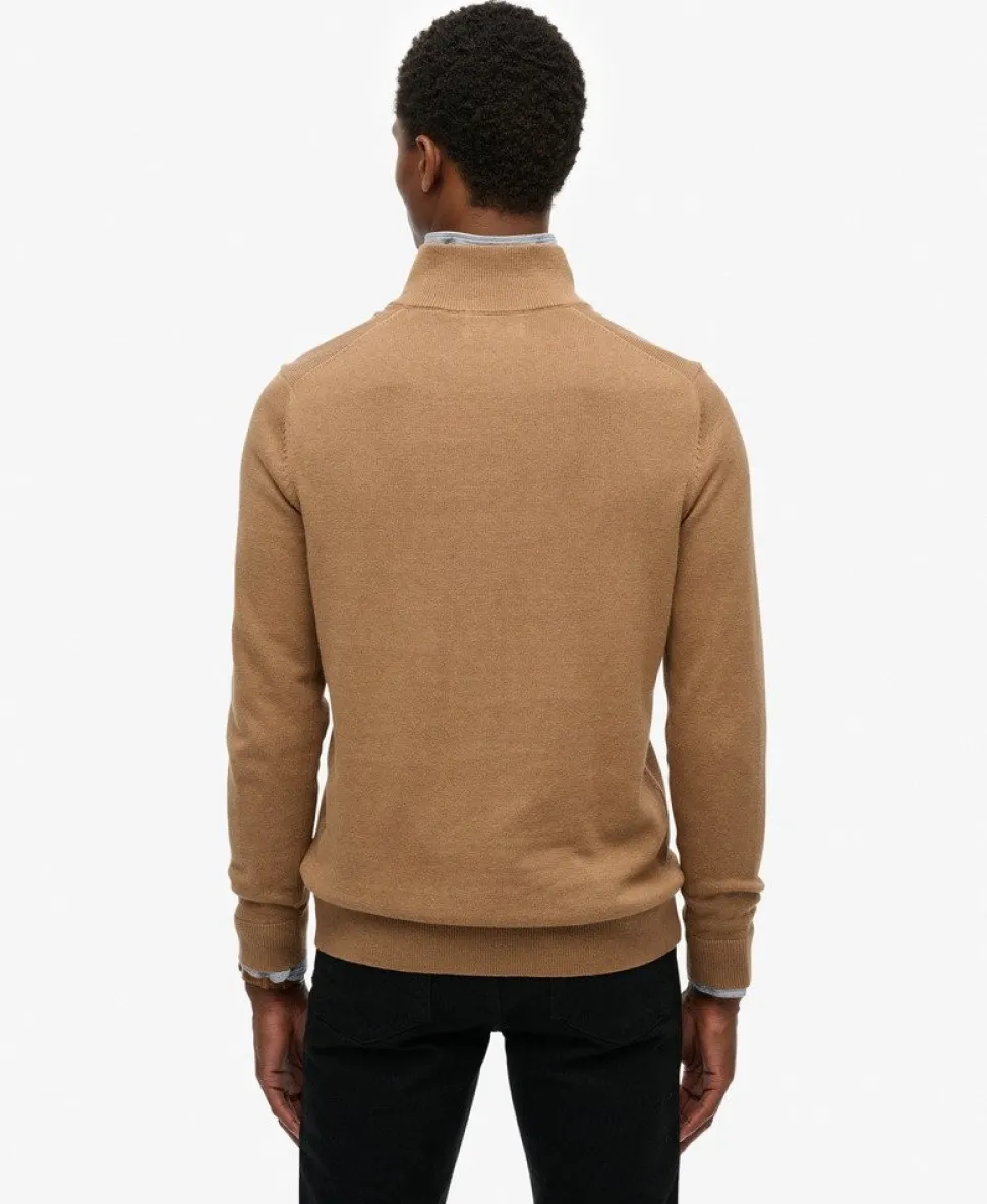 Essentials Cotton Half Zip Jumper