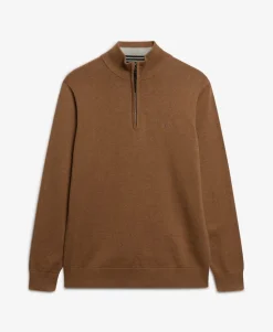 Essentials Cotton Half Zip Jumper