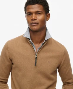 Essentials Cotton Half Zip Jumper