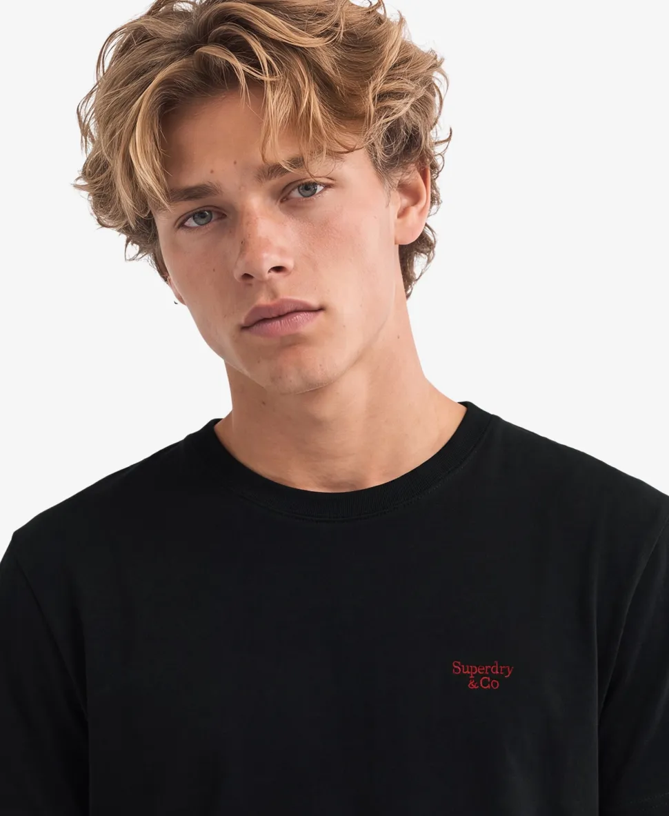 Essential Serif Logo Embroidered T-Shirt