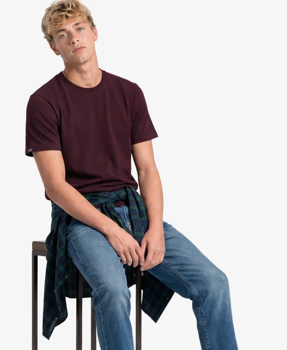 Essential Serif Logo Embroidered T-Shirt