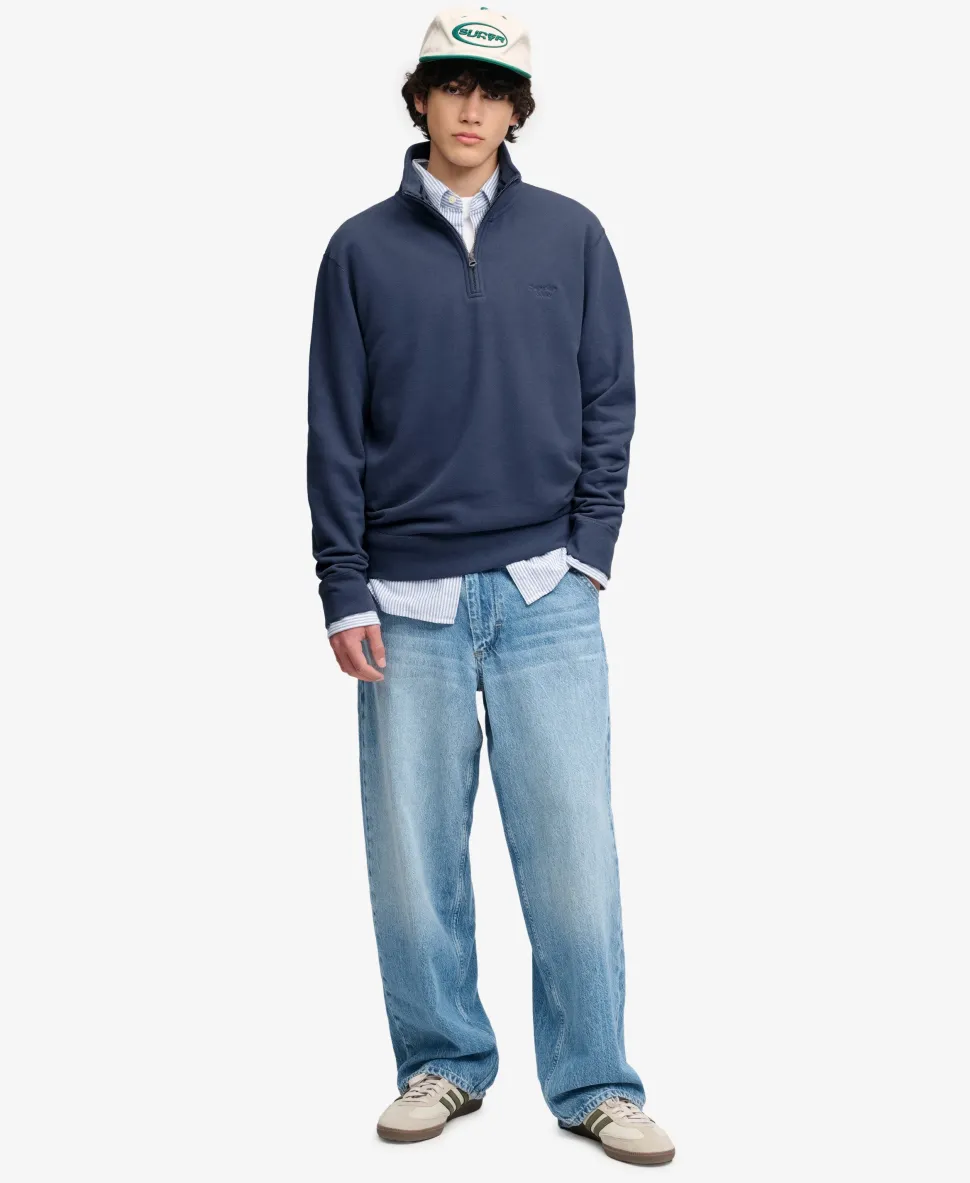 Essential Serif Logo Half Zip Sweatshirt
