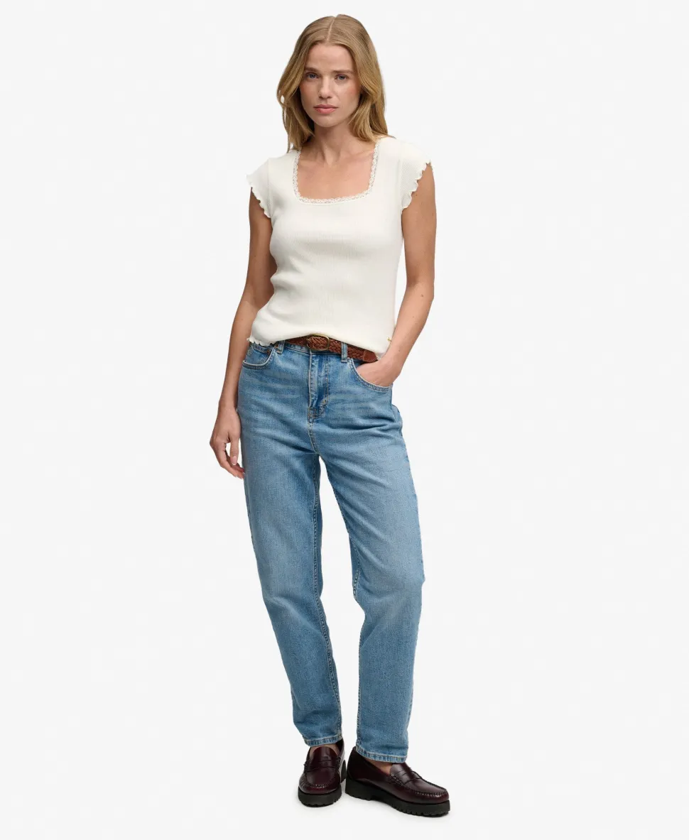 Essential Square Neck Short Sleeve T-Shirt