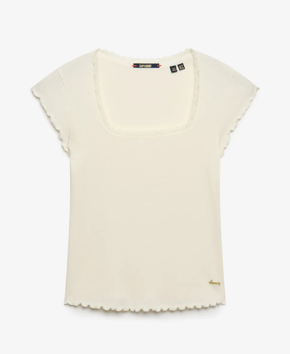 Essential Square Neck Short Sleeve T-Shirt