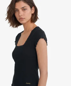 Essential Square Neck Short Sleeve T-Shirt