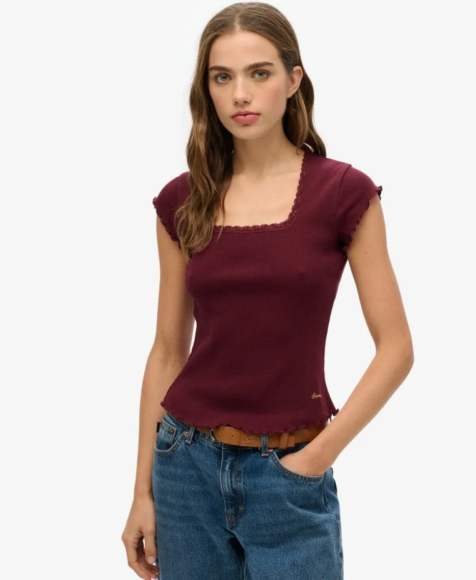 Essential Square Neck Short Sleeve T-Shirt