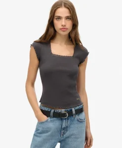 Essential Square Neck Short Sleeve T-Shirt
