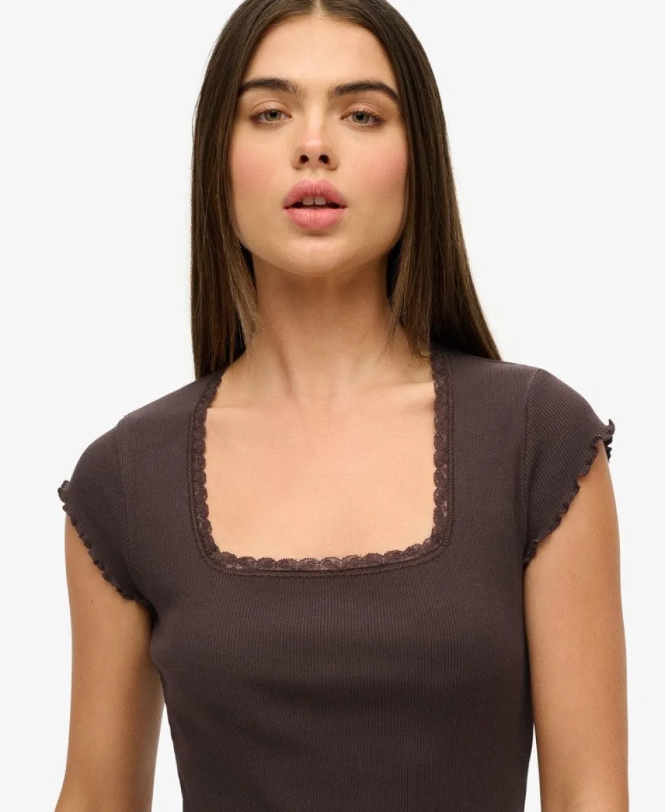 Essential Square Neck Short Sleeve T-Shirt