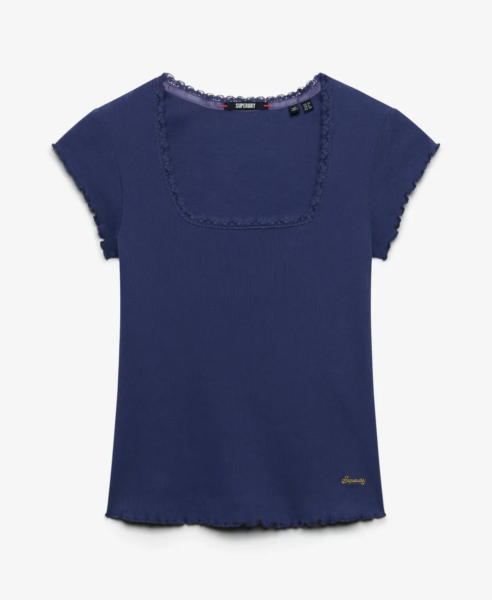 Essential Square Neck Short Sleeve T-Shirt