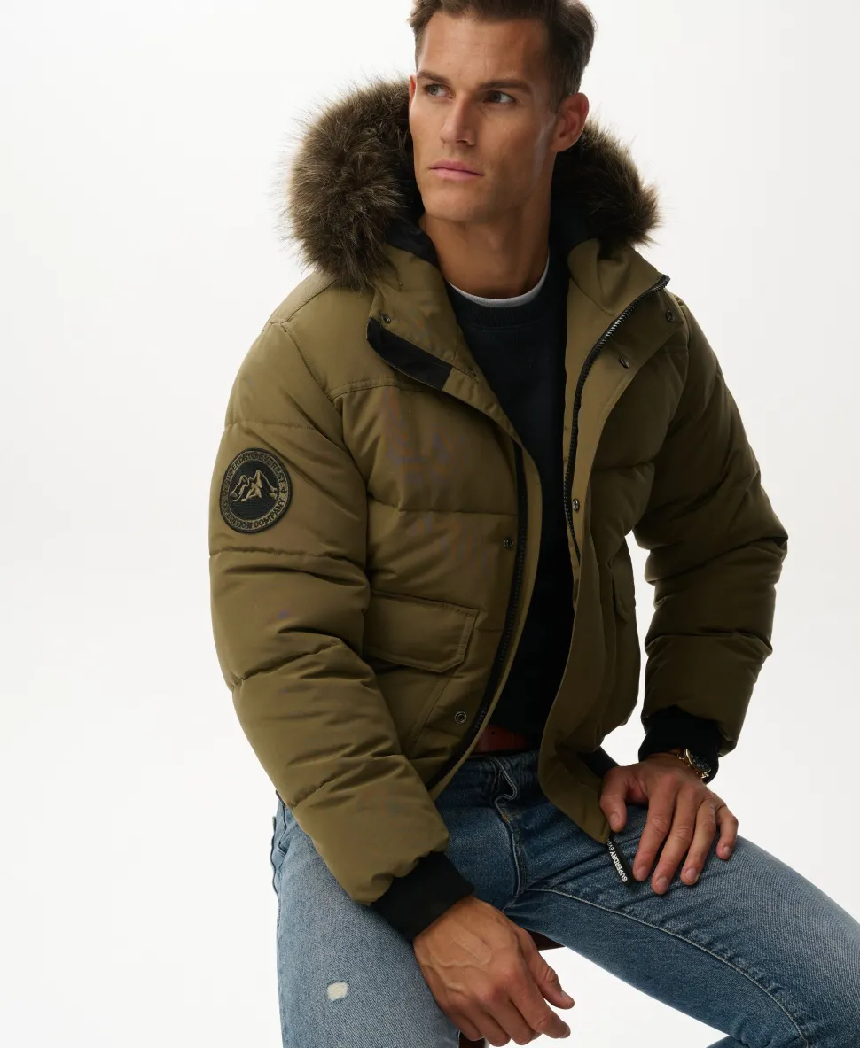 Everest Hooded Puffer Bomber Jacket