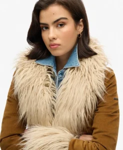 Faux Fur Lined Afghan Coat