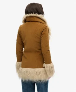 Faux Fur Lined Afghan Coat