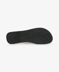 Faux Leather Braided Flip Flops