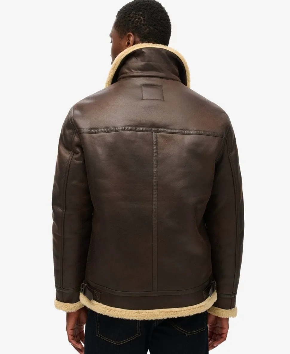 Faux Shearling Aviator Jacket