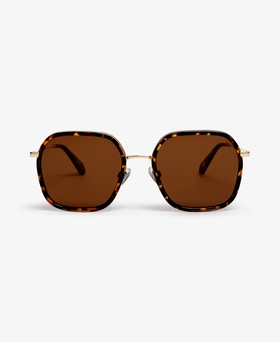 Framed Metal Square Sunglasses