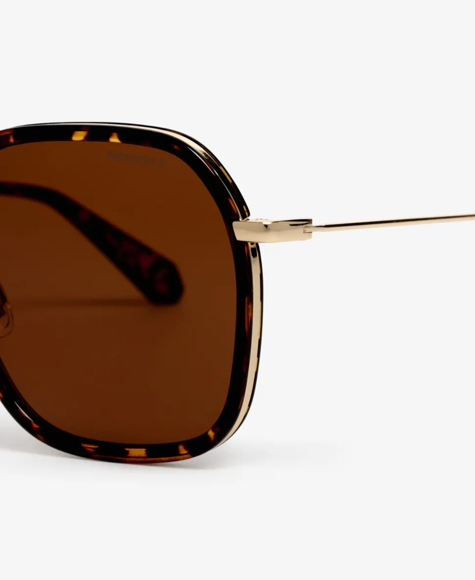 Framed Metal Square Sunglasses