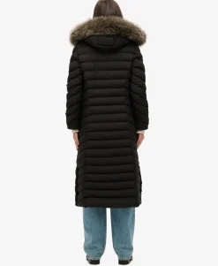 Fuji Faux Fur Hooded Longline Jacket