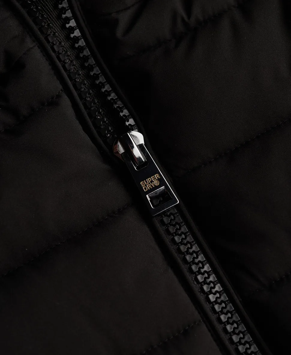 Fuji Faux Fur Hooded Mid Length Coat