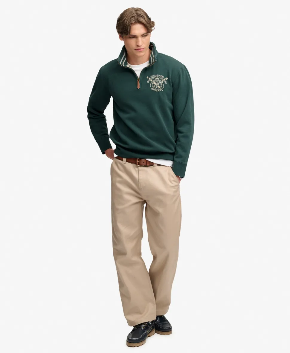 Gothic Varsity Half Zip Sweatshirt