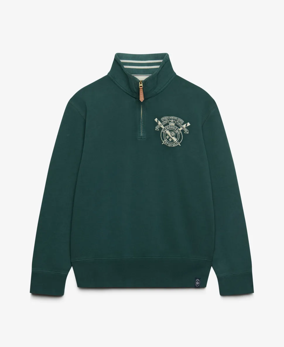 Gothic Varsity Half Zip Sweatshirt