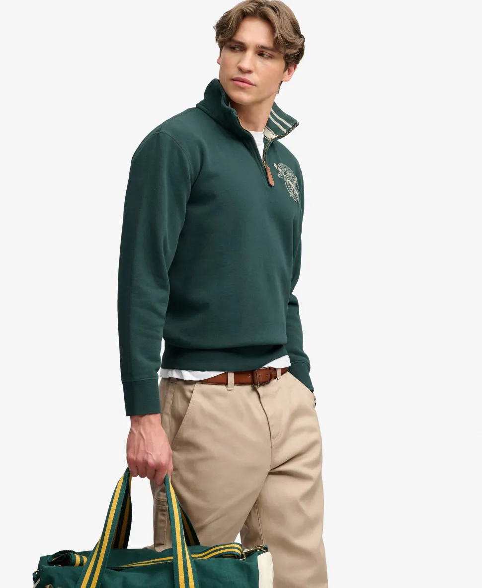 Gothic Varsity Half Zip Sweatshirt