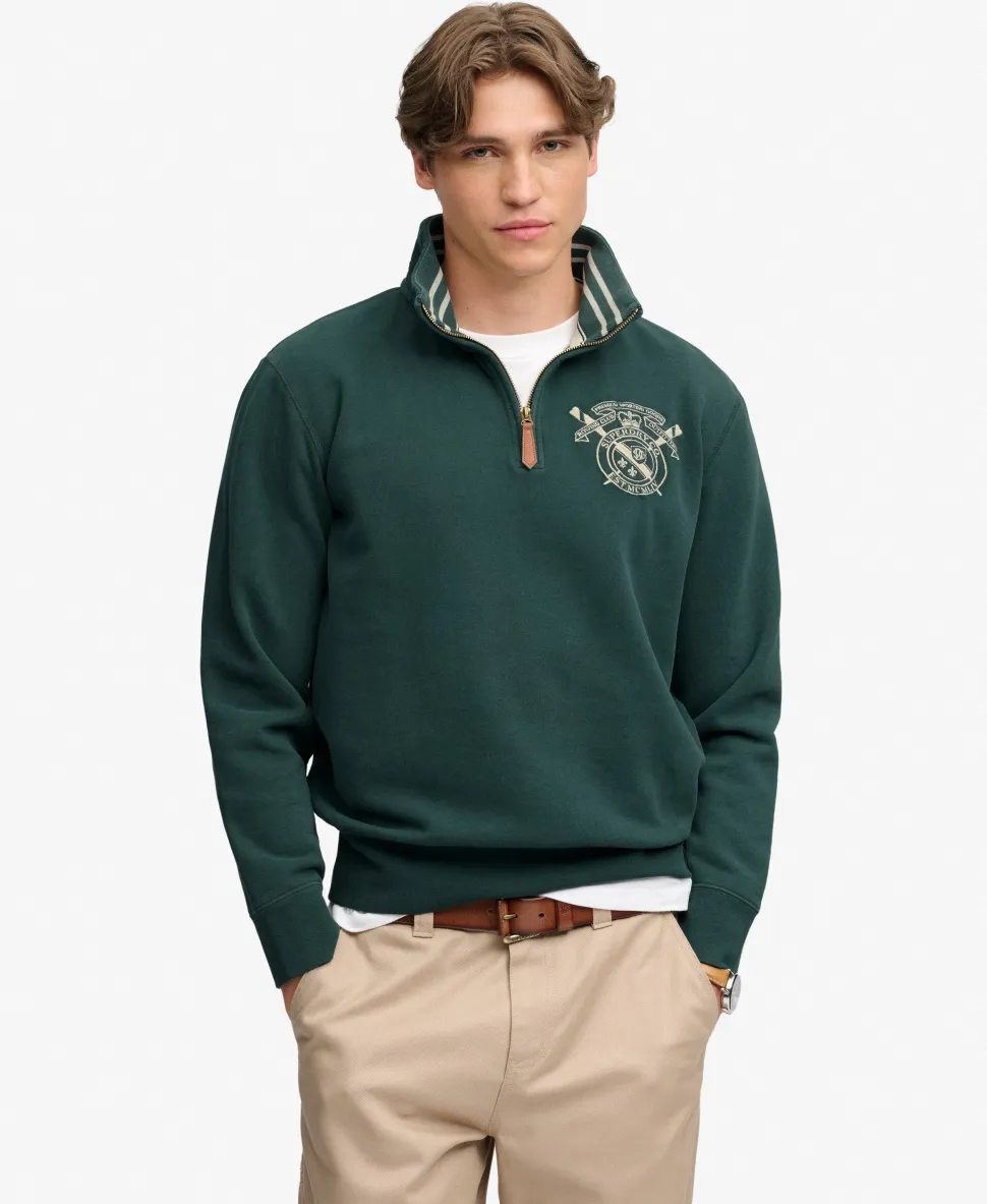 Gothic Varsity Half Zip Sweatshirt