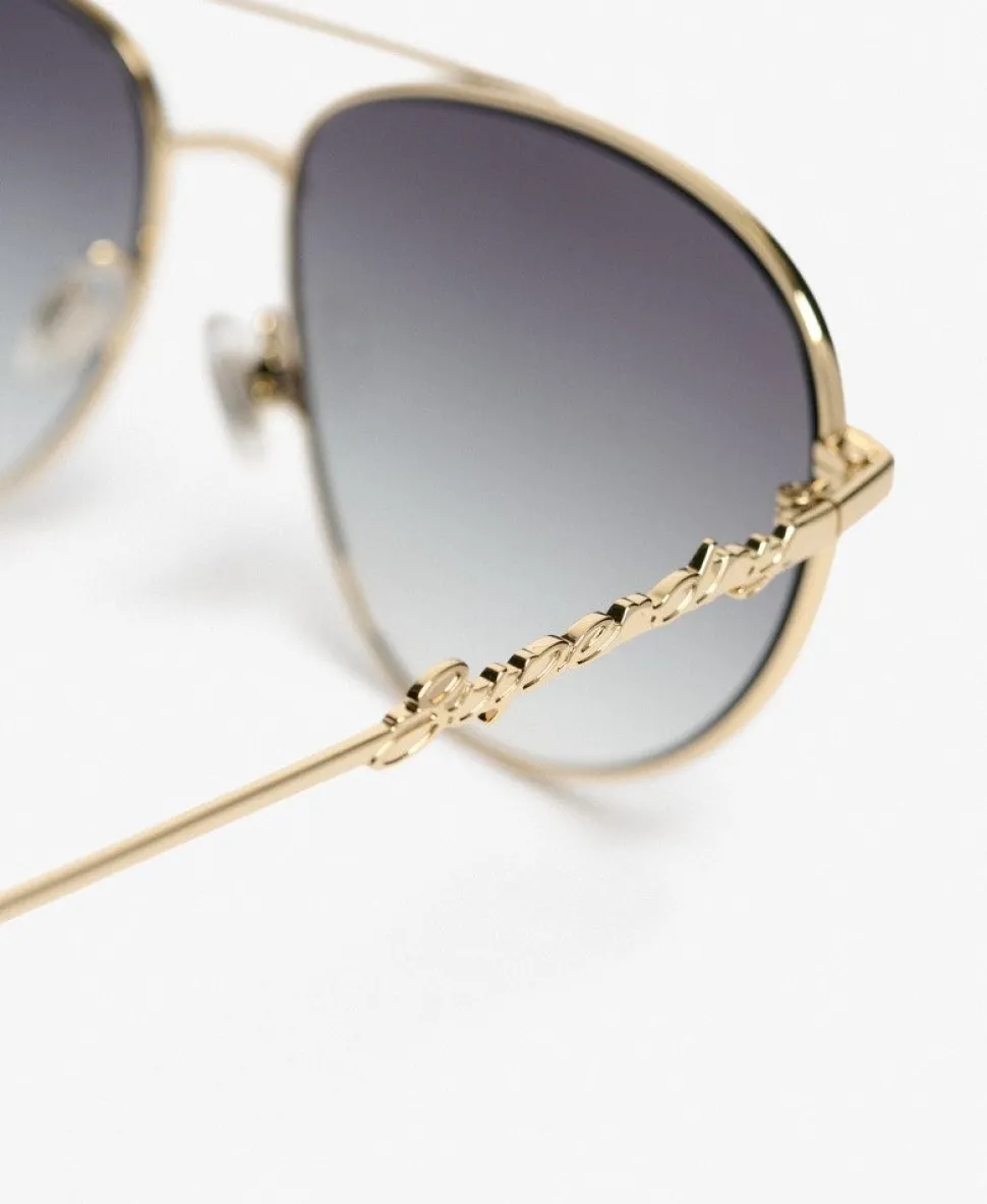 Gradient Lens Aviator Sunglasses