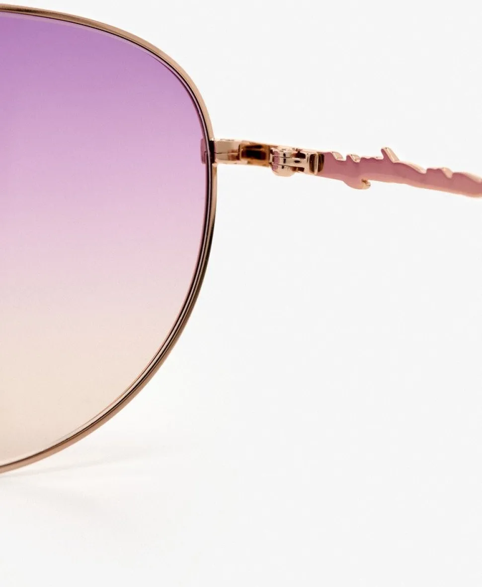 Gradient Lens Aviator Sunglasses