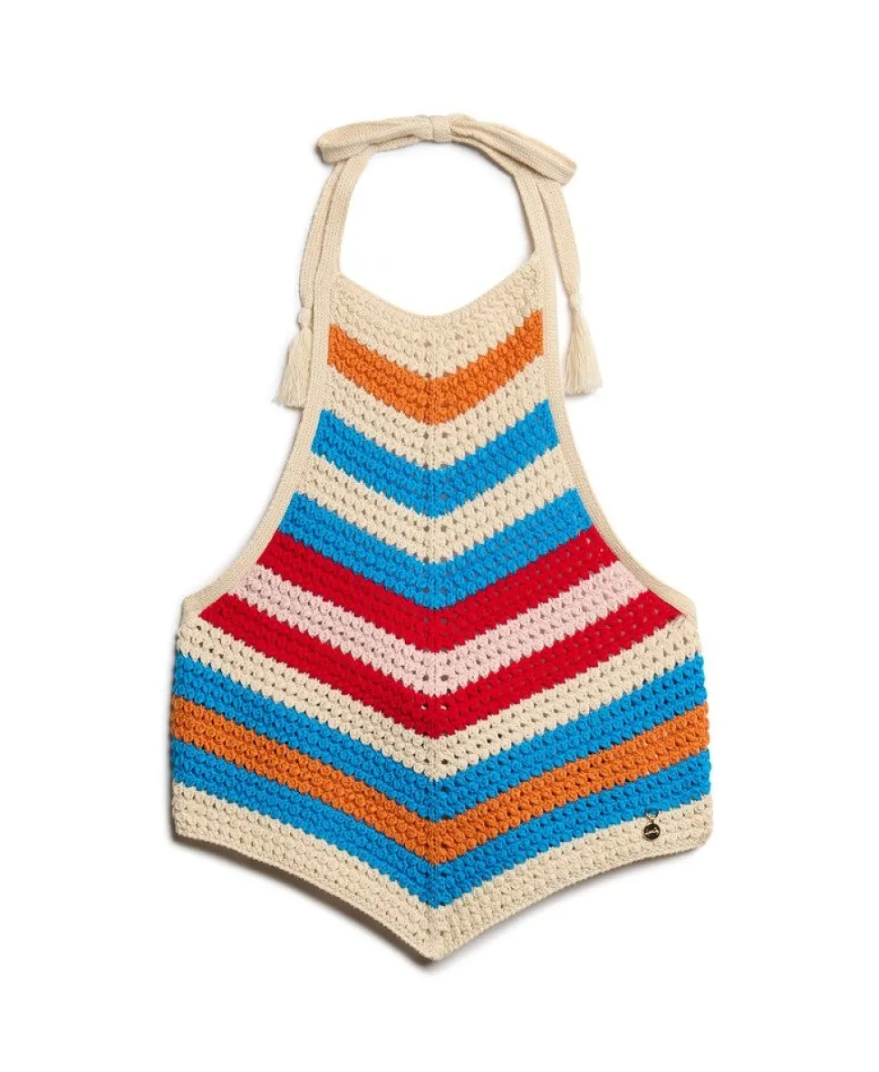 Hanky Hem Halter Crochet Top