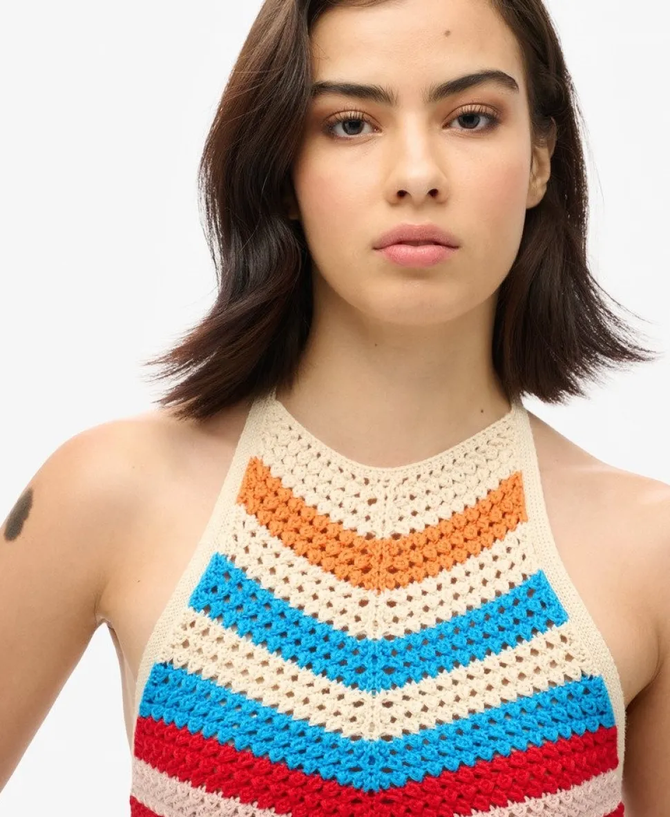 Hanky Hem Halter Crochet Top