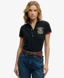 Heritage Slim Fit Crest Polo Top
