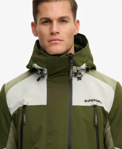 Hooded Colour Block Windbreaker Jacket
