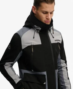 Hooded Colour Block Windbreaker Jacket
