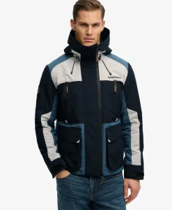 Hooded Colour Block Windbreaker Jacket