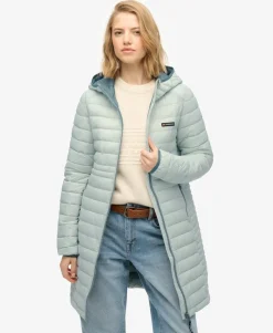 Hooded Fuji Lite Mid Length Padded Jacket