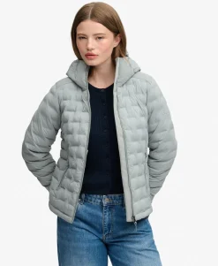 Hooded Heat Weld Padded Jacket