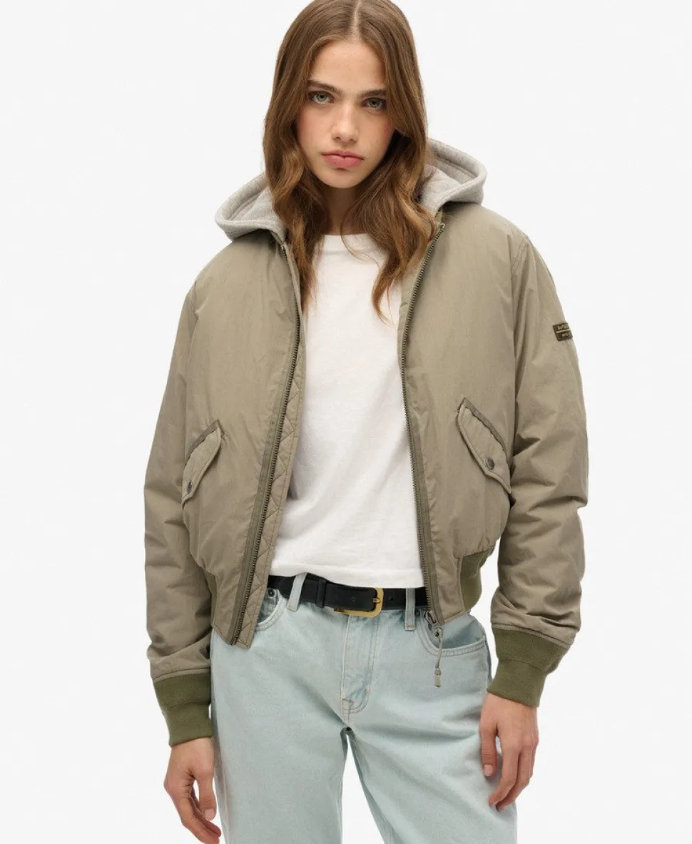 Hooded MA1 Bomber Jacket