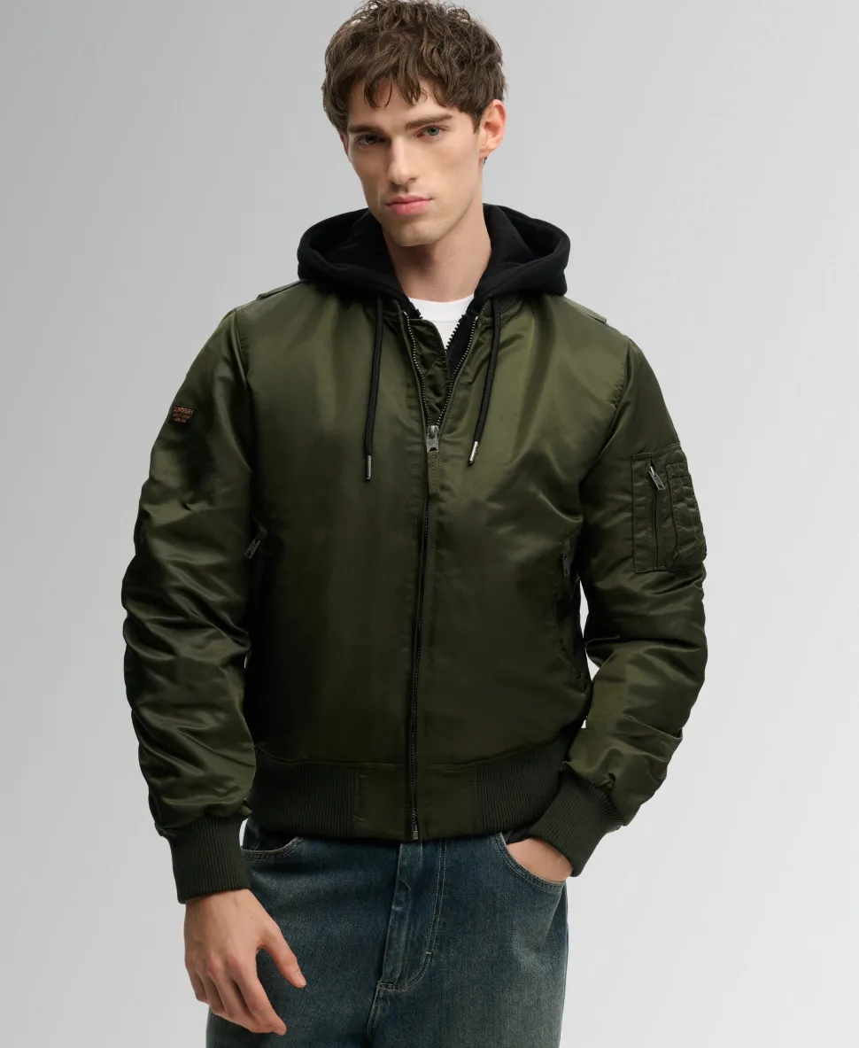 Hooded MA1 Bomber Jacket