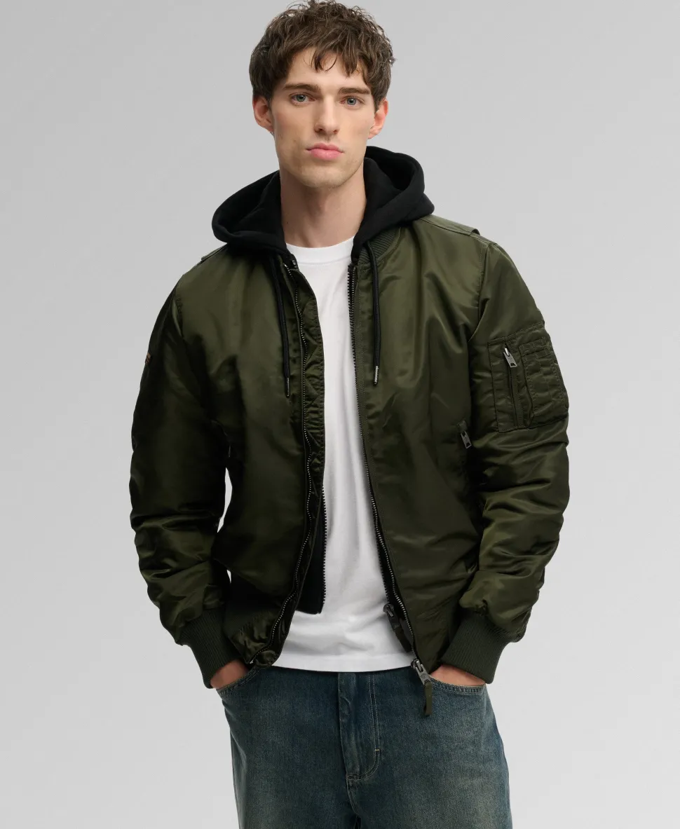 Hooded MA1 Bomber Jacket