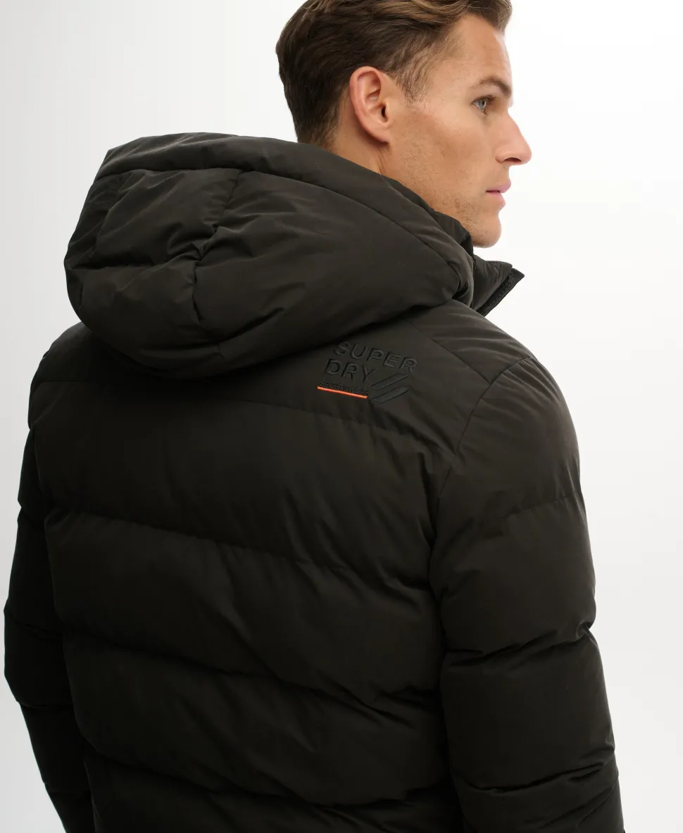 Hooded Microfibre Sport Puffer Jacket