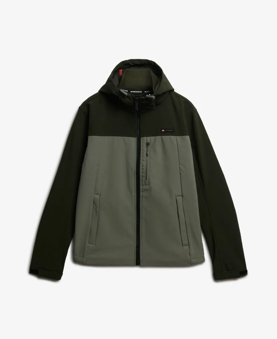 Hooded Softshell Colourblock Jacket