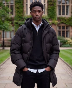Hooded Sports Puffer Coat