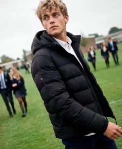 Hooded Sports Puffer Jacket