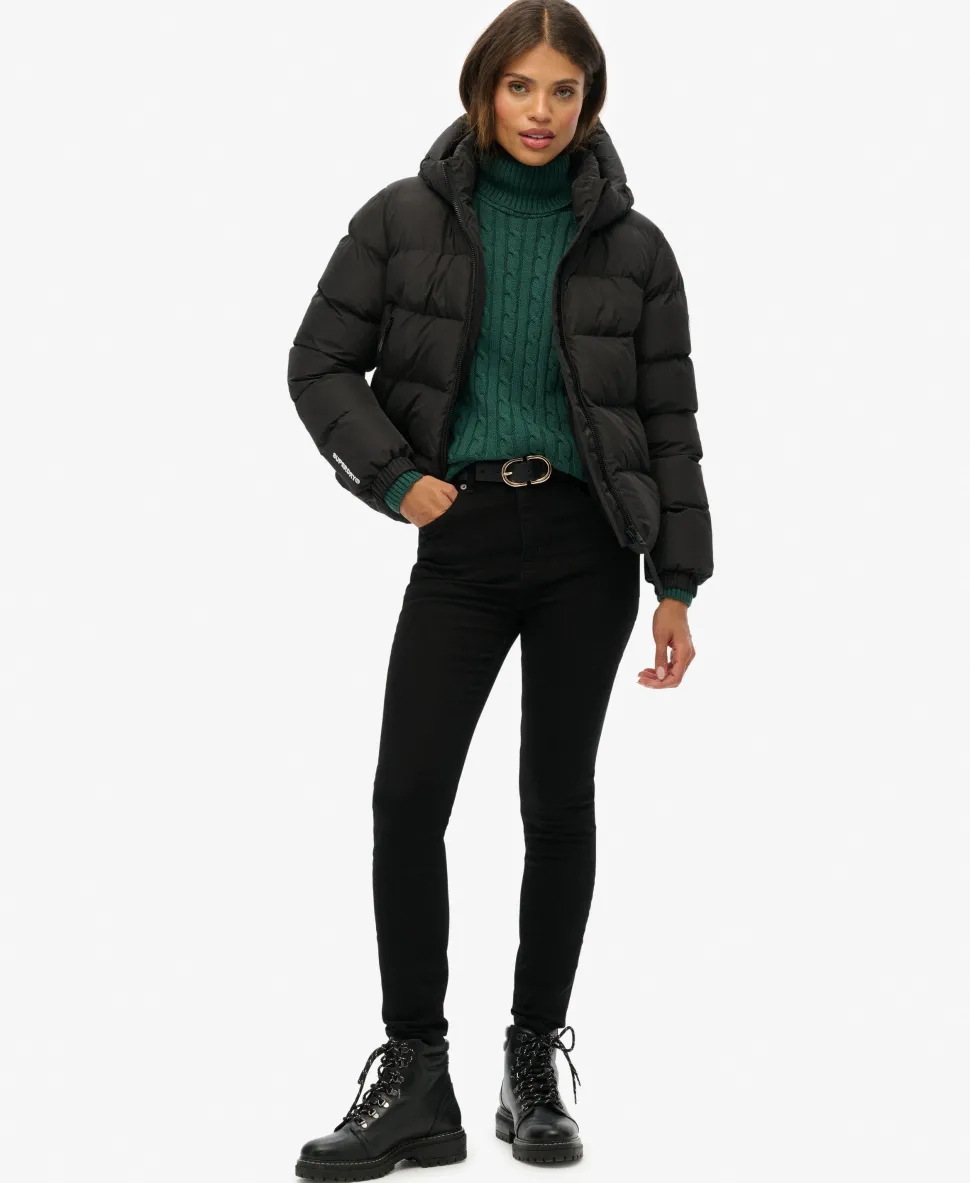 Hooded Sports Puffer Jacket