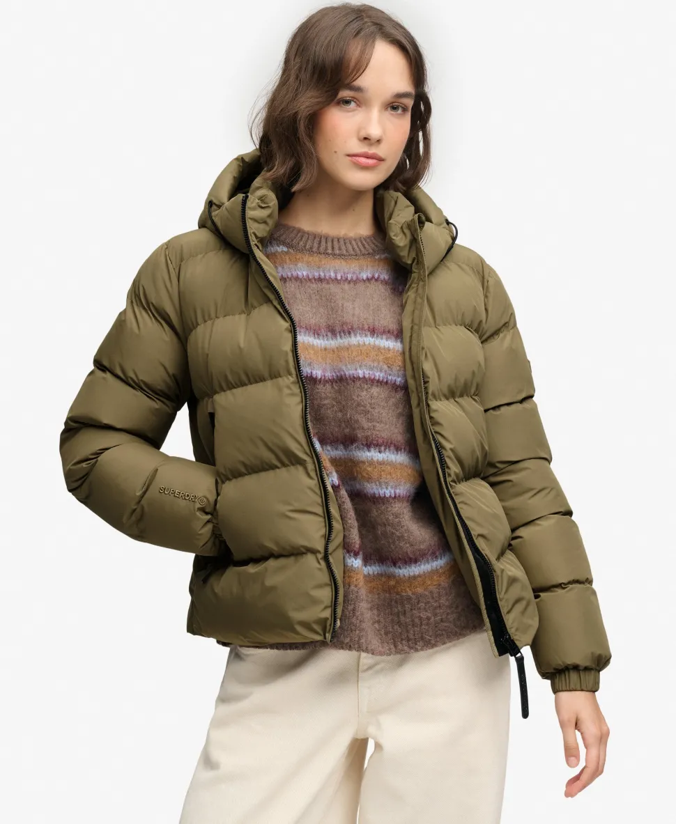 Hooded Sports Puffer Jacket