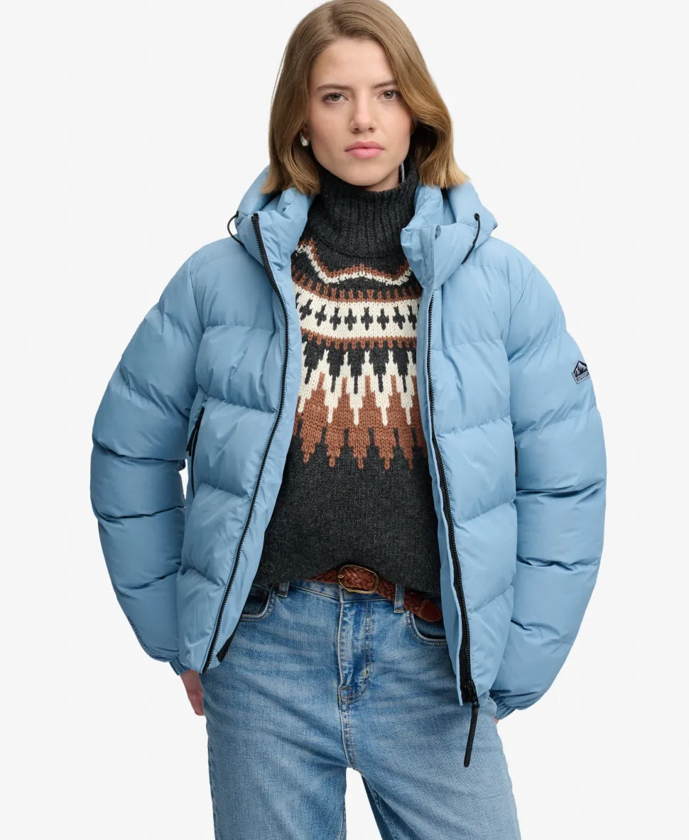 Hooded Sports Puffer Jacket