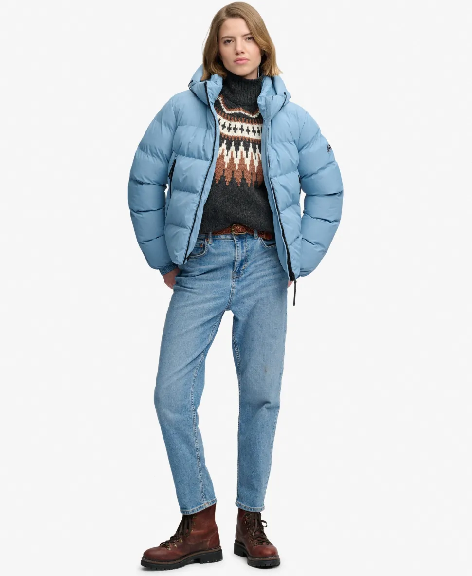Hooded Sports Puffer Jacket