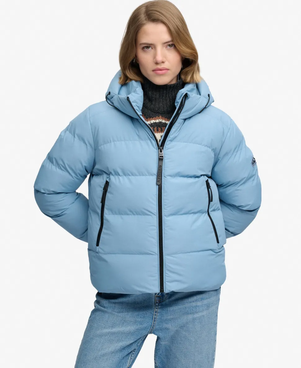 Hooded Sports Puffer Jacket